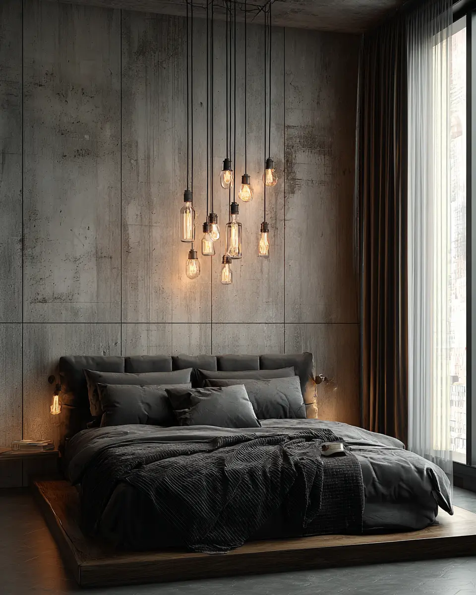 Elegant Industrial Bedroom Decor Ideas
