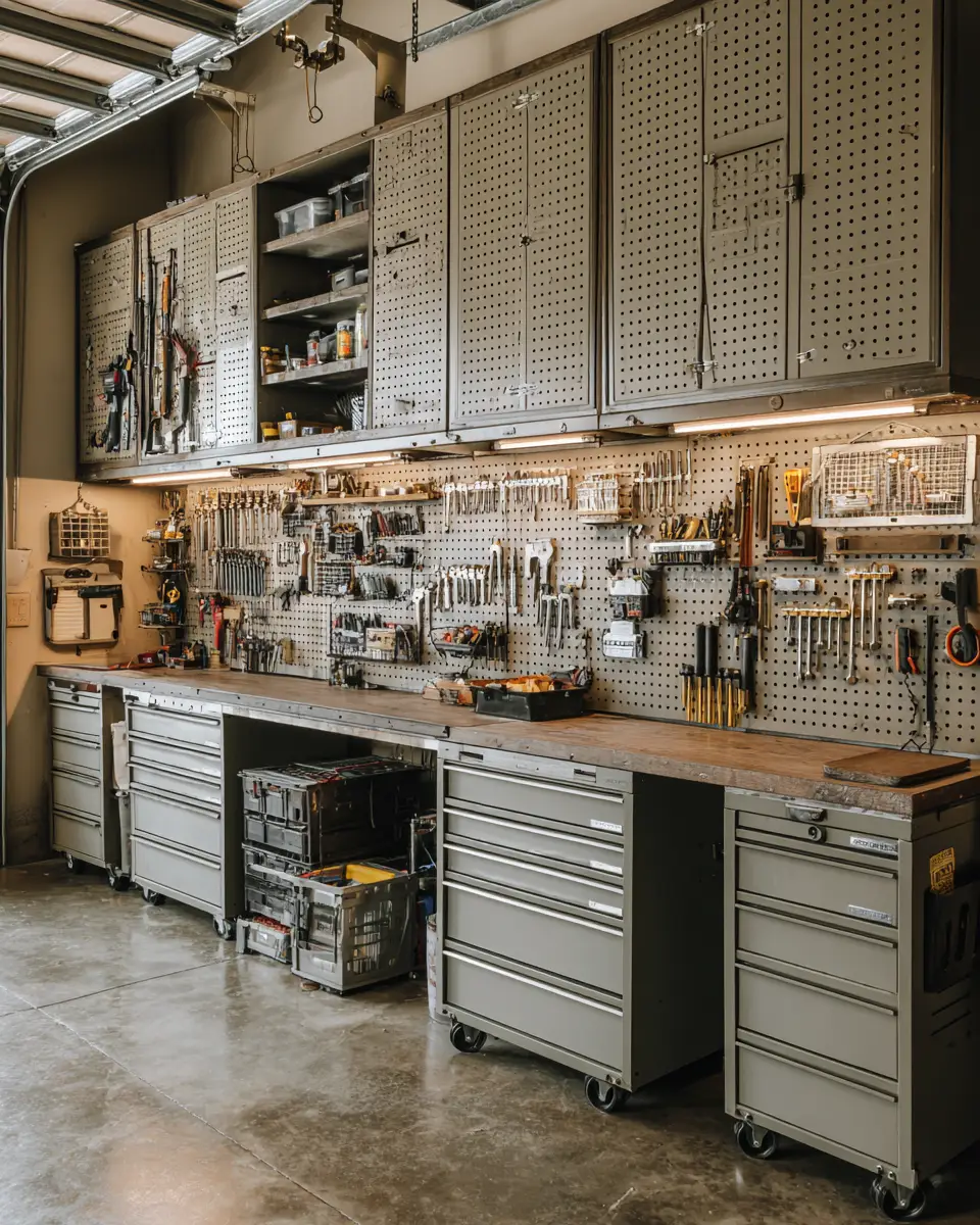 Elegant Industrial Garage Decor Ideas
