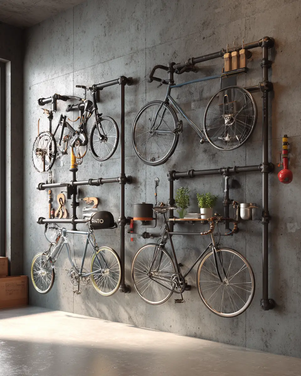 Elegant Industrial Garage Decor Ideas
