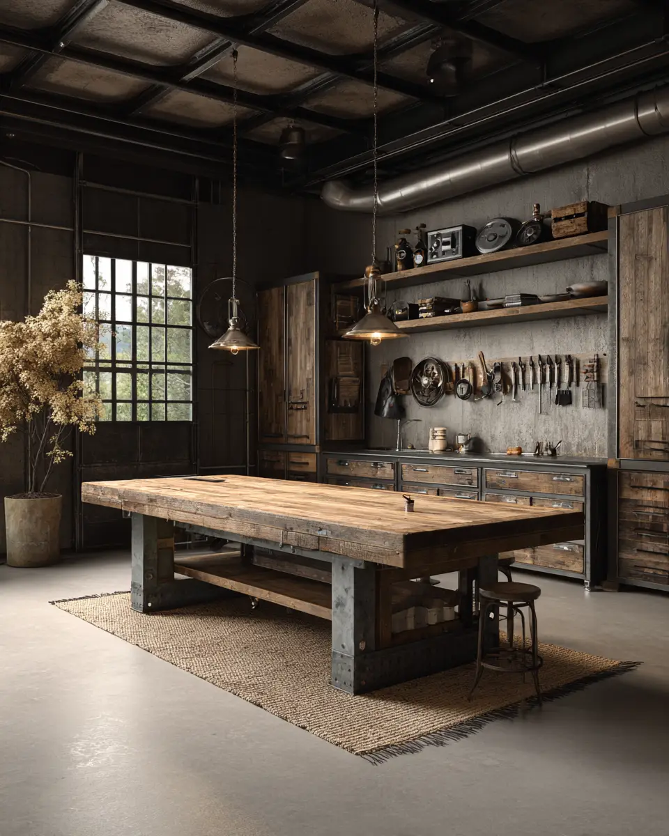 Elegant Industrial Garage Decor Ideas