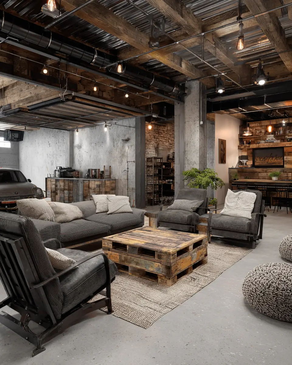 Elegant Industrial Garage Decor Ideas