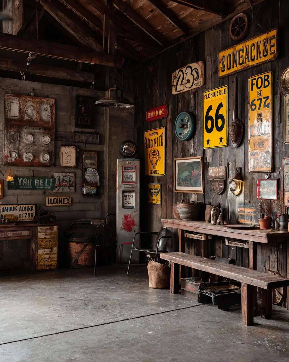 Elegant Industrial Garage Decor Ideas