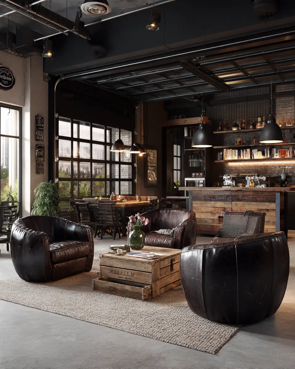 Elegant Industrial Garage Decor Ideas