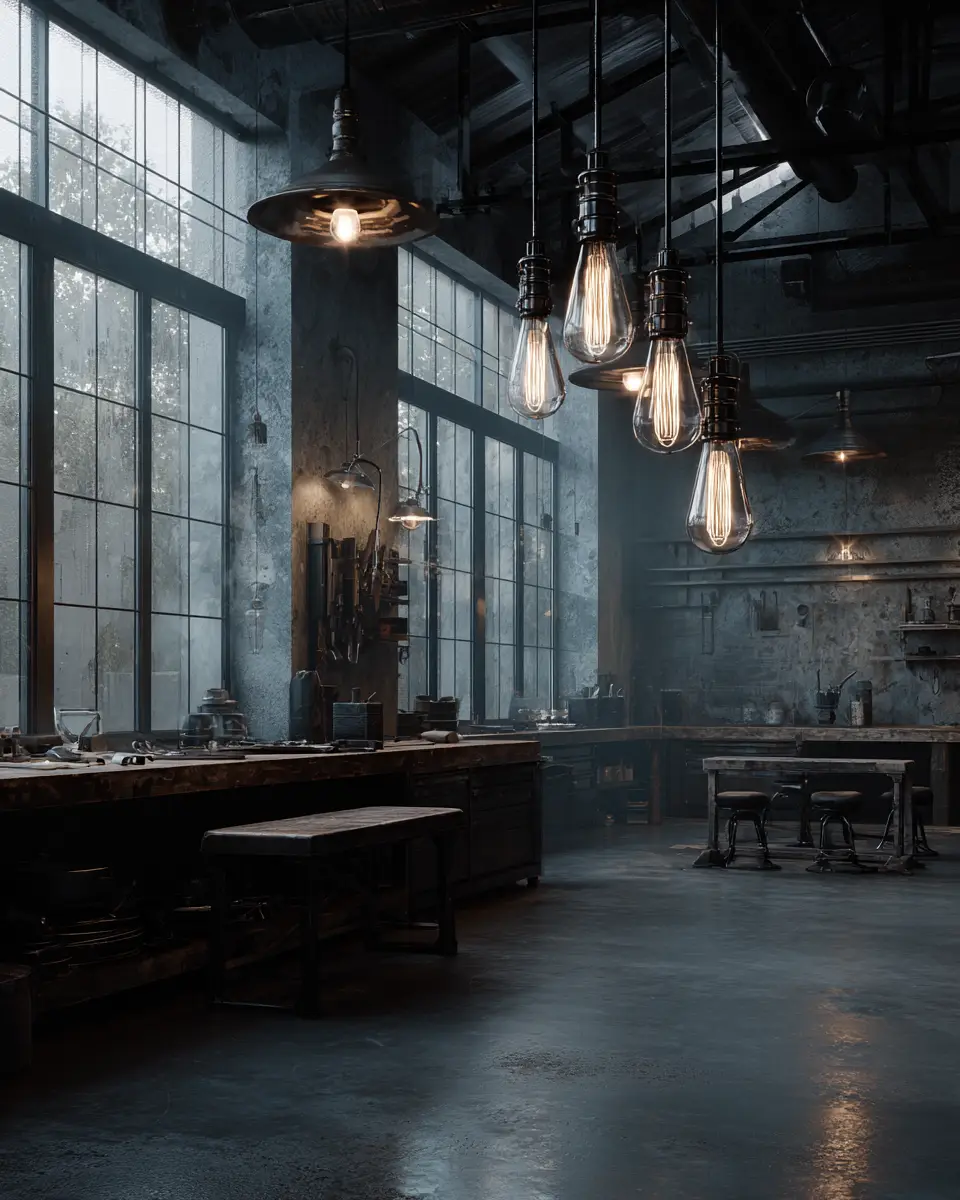 Elegant Industrial Garage Decor Ideas