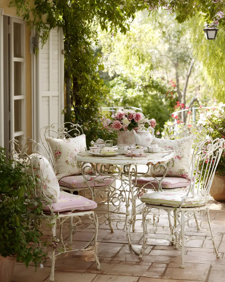 Elegant Shabby Chic Patio Decor Ideas