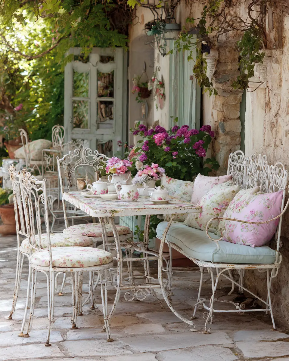 Elegant Shabby Chic Patio Decor Ideas