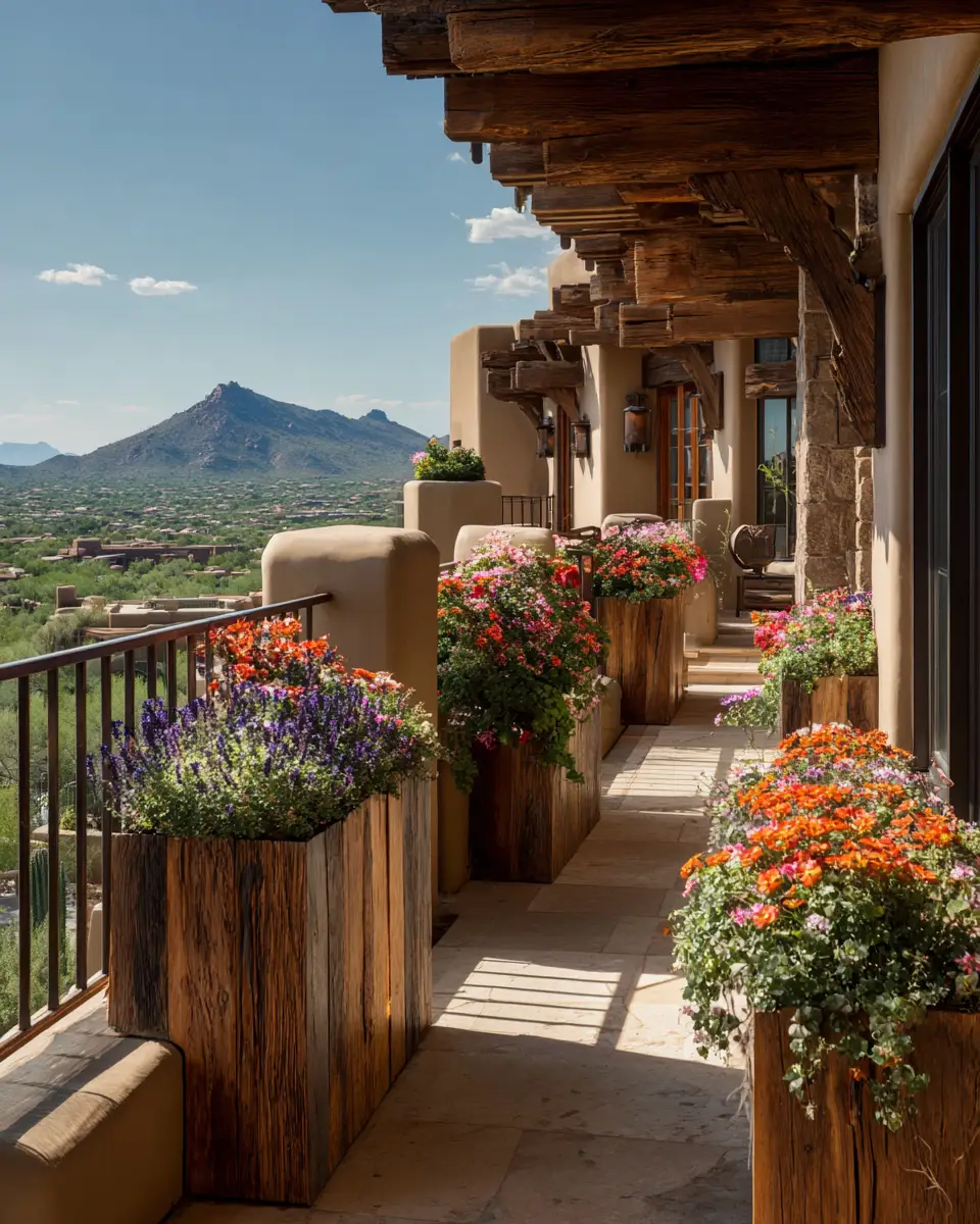 Elegant Southwestern Balcony Decor Ideas