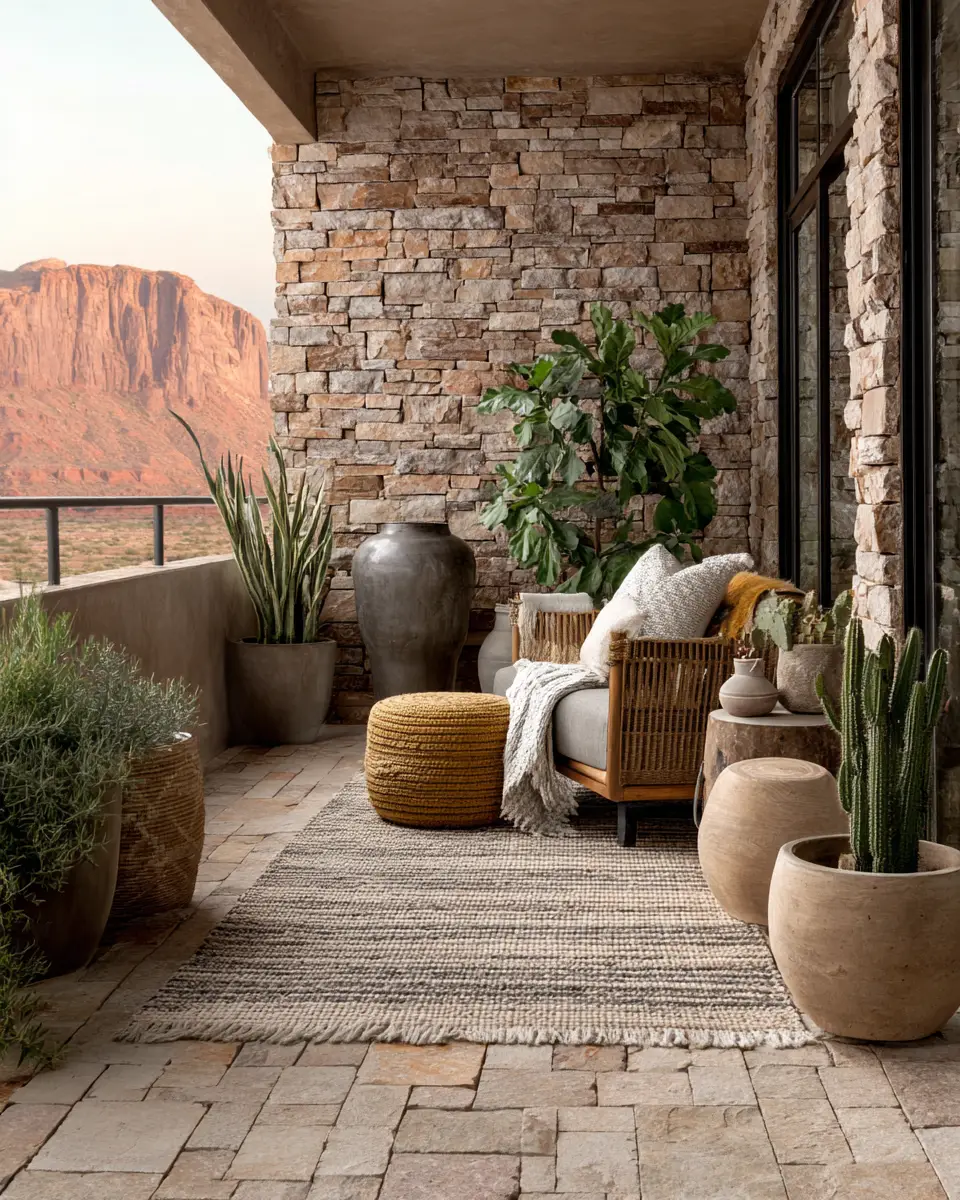 Elegant Southwestern Balcony Decor Ideas