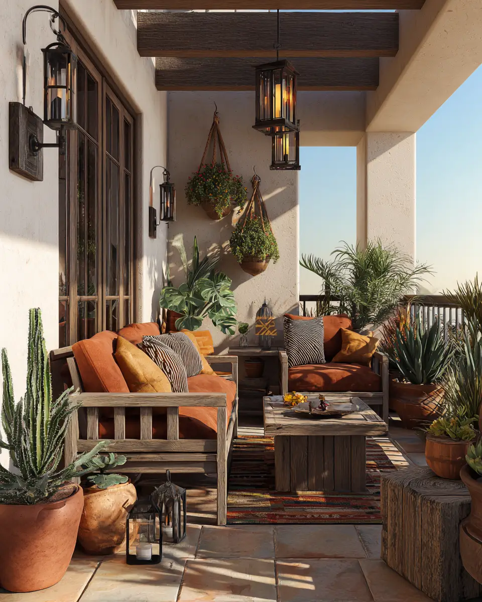Elegant Southwestern Balcony Decor Ideas