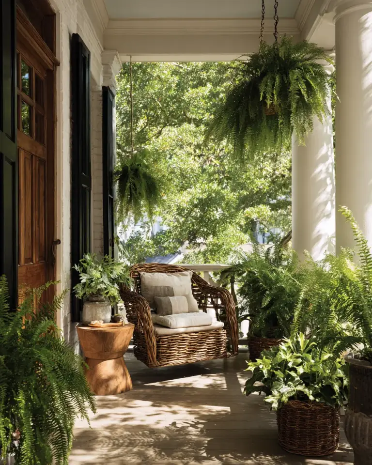 Elegant Transitional Porch Decor Ideas - Featured
