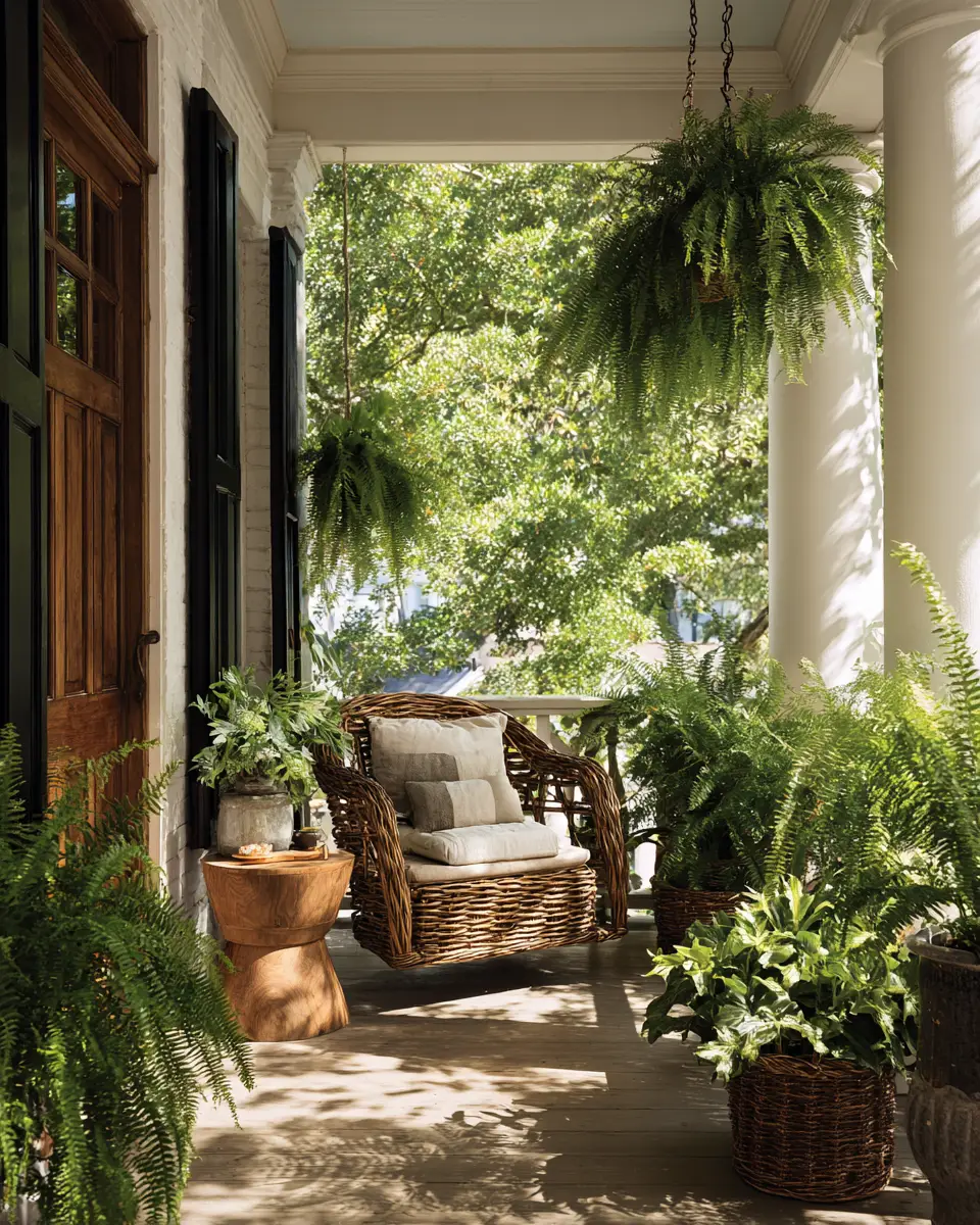 Elegant Transitional Porch Decor Ideas - Featured