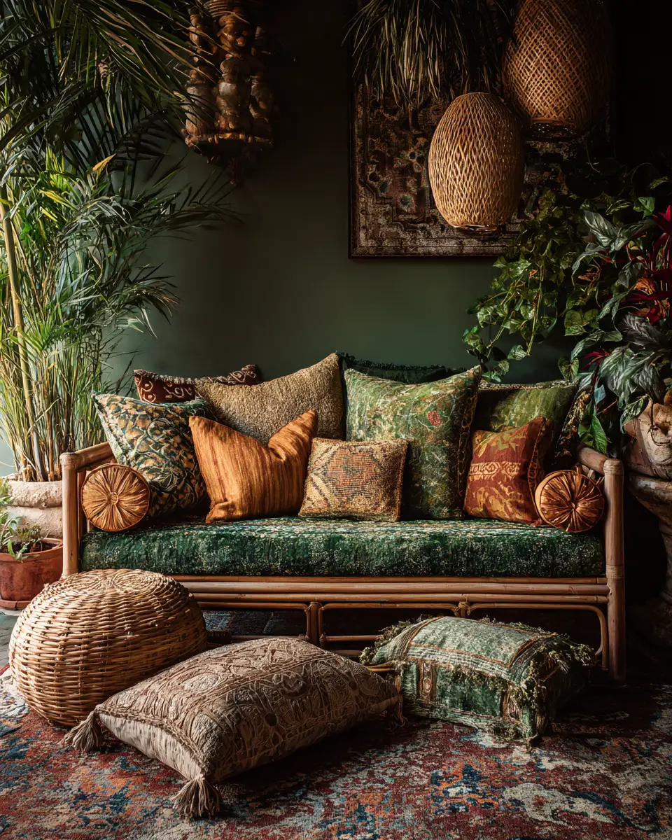 Emerald Green Boho Patio Decor Ideas