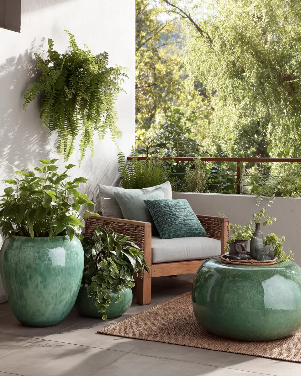 Emerald Green Boho Patio Decor Ideas