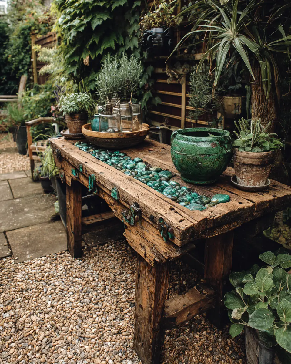 Emerald Green Boho Patio Decor Ideas