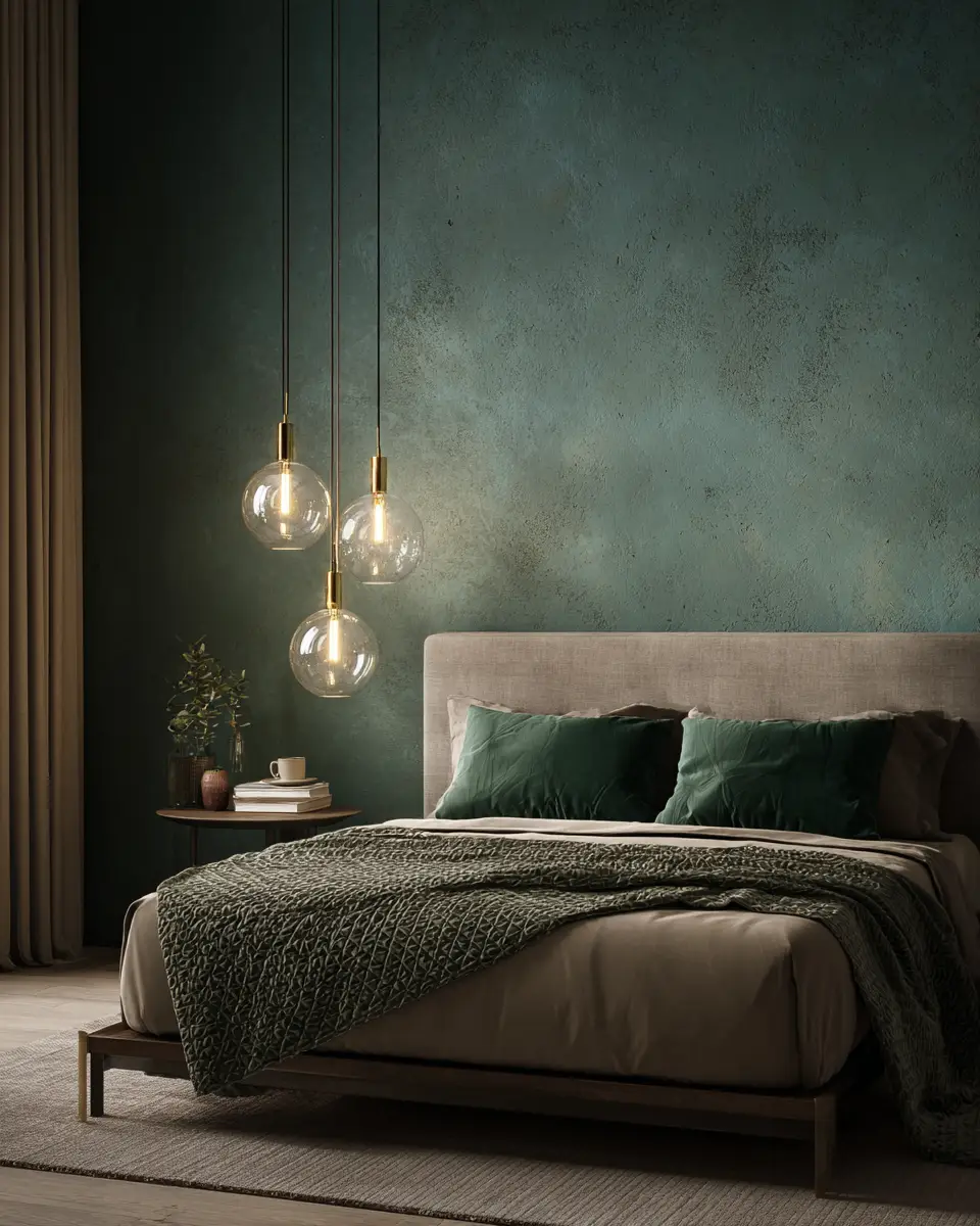 Emerald Green Coastal Bedroom Decor Ideas