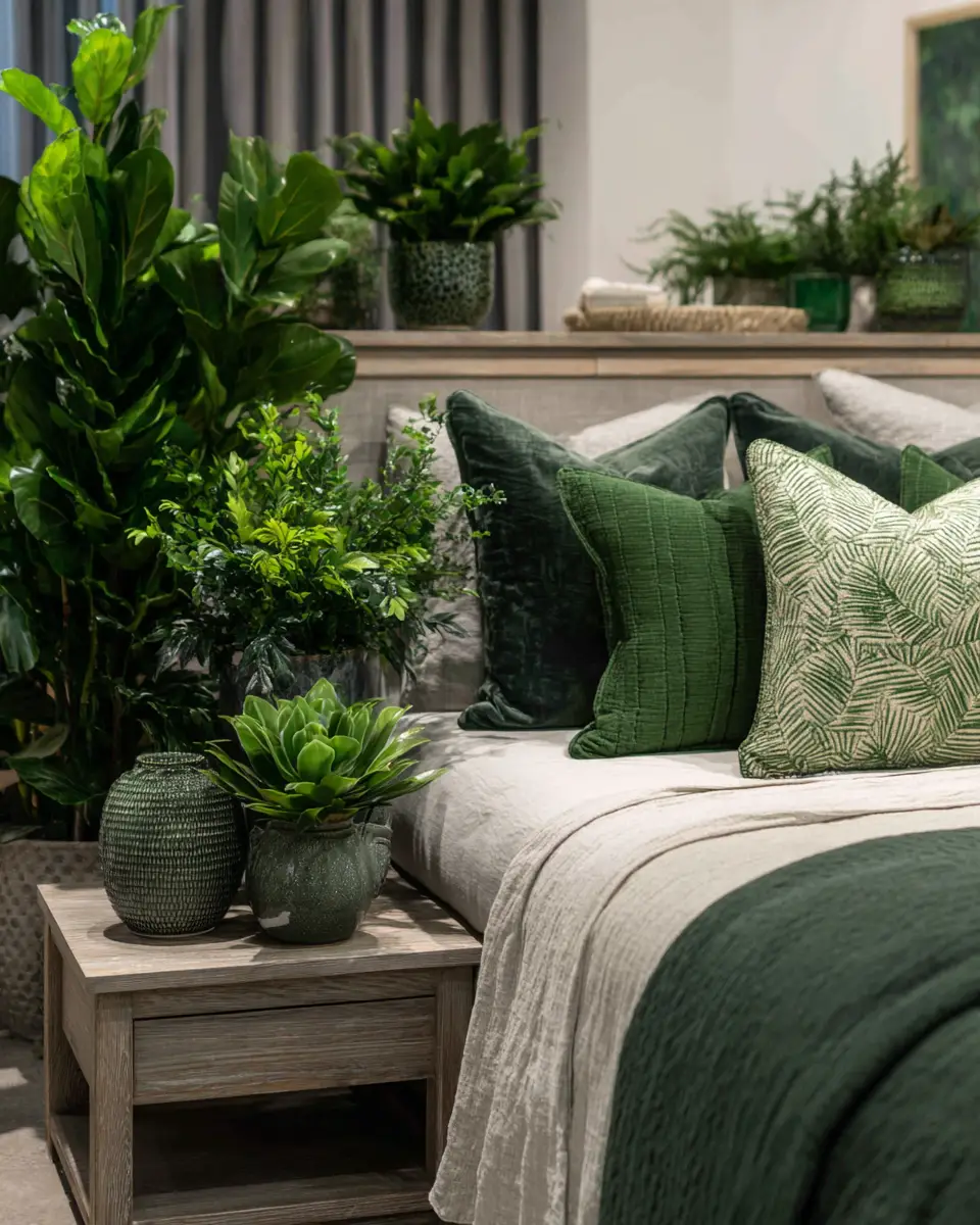 Emerald Green Coastal Bedroom Decor Ideas