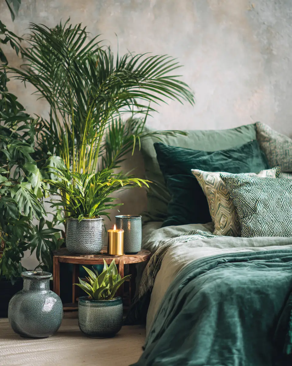 Emerald Green Coastal Bedroom Decor Ideas