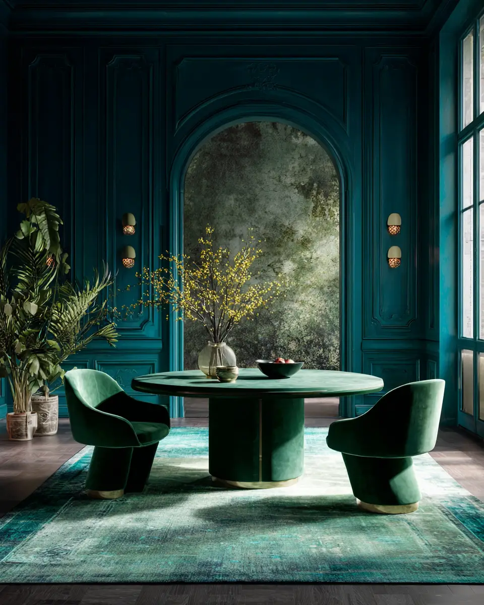 Emerald Green Dining Room Decor Ideas