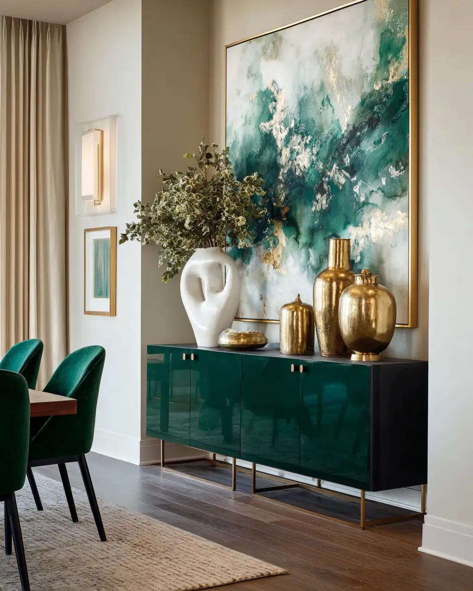 Emerald Green Dining Room Decor Ideas