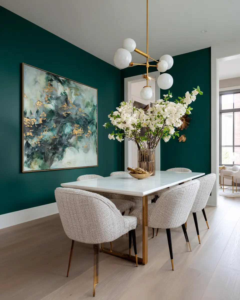 Emerald Green Dining Room Decor Ideas