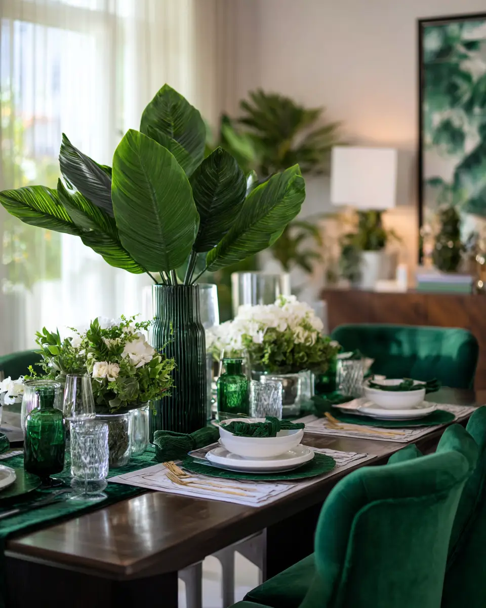 Emerald Green Dining Room Decor Ideas