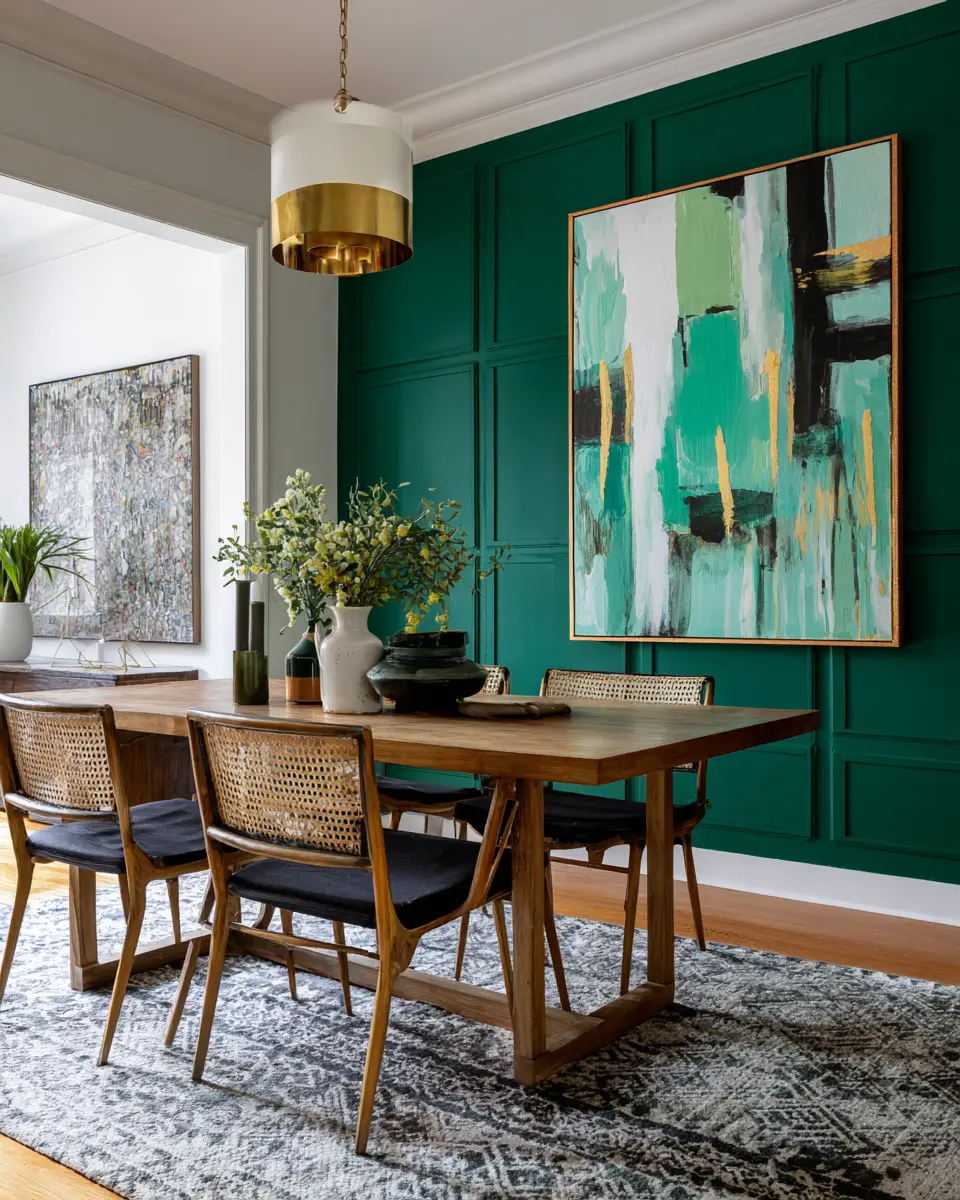 Emerald Green Dining Room Decor Ideas