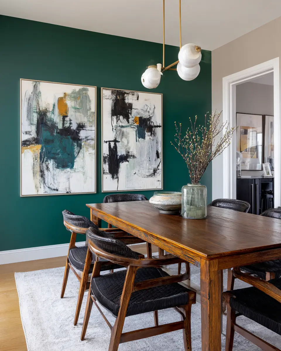 Emerald Green Dining Room Decor Ideas