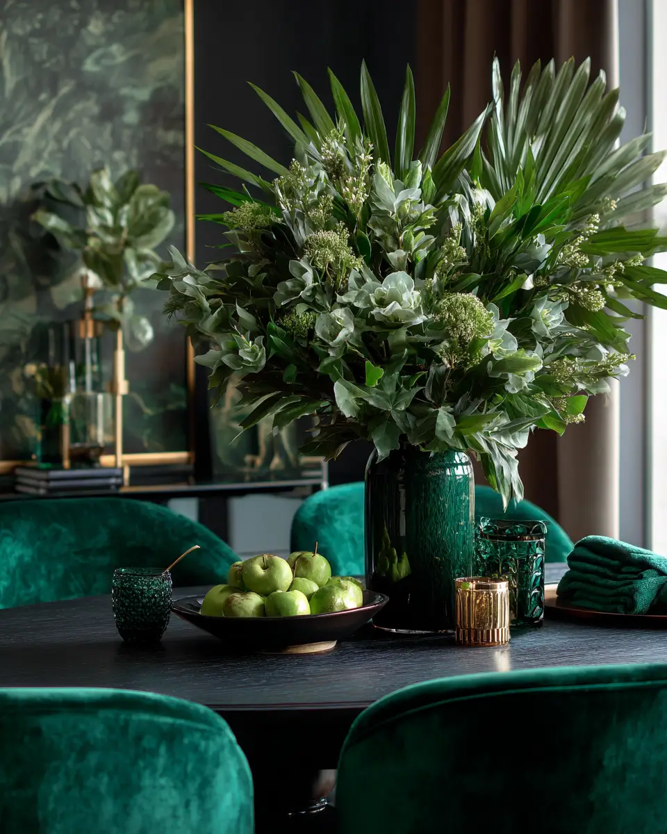 Emerald Green Dining Room Decor Ideas