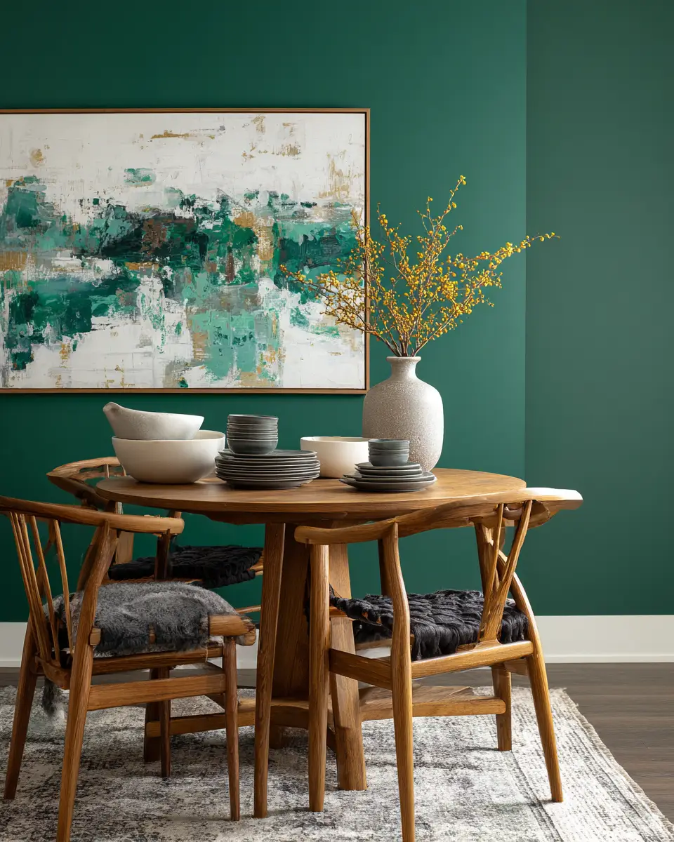Emerald Green Dining Room Decor Ideas