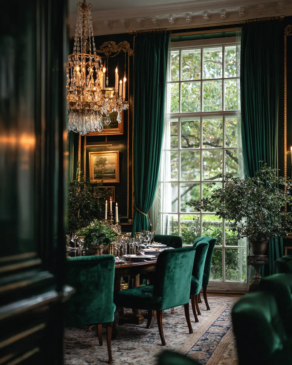 Emerald Green Dining Room Decor Ideas