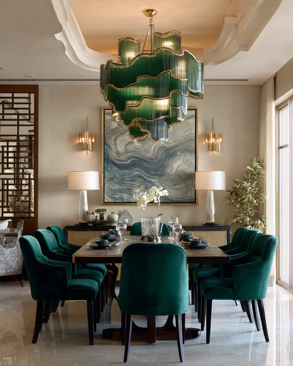 Emerald Green Dining Room Decor Ideas