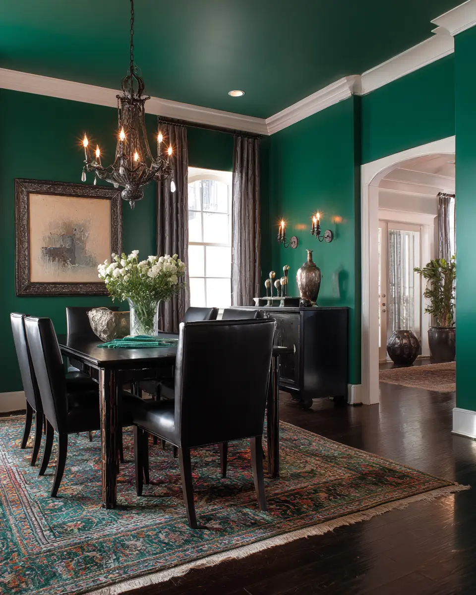 Emerald Green Dining Room Decor Ideas