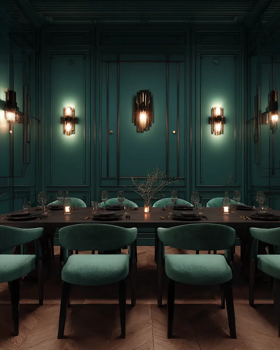 Emerald Green Dining Room Decor Ideas