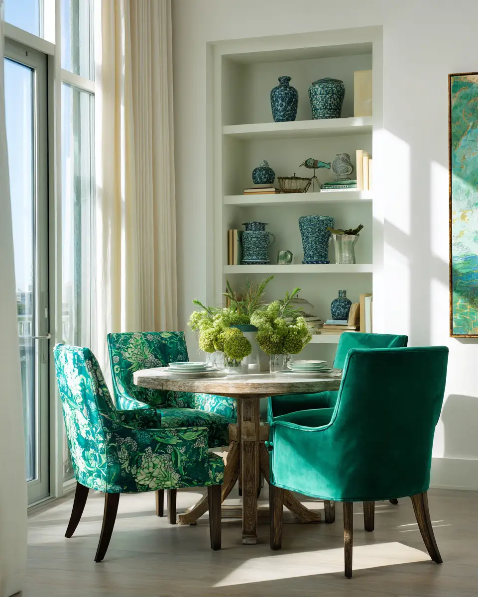 Emerald Green Dining Room Decor Ideas