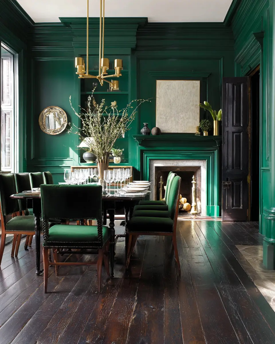 Emerald Green Dining Room Decor Ideas