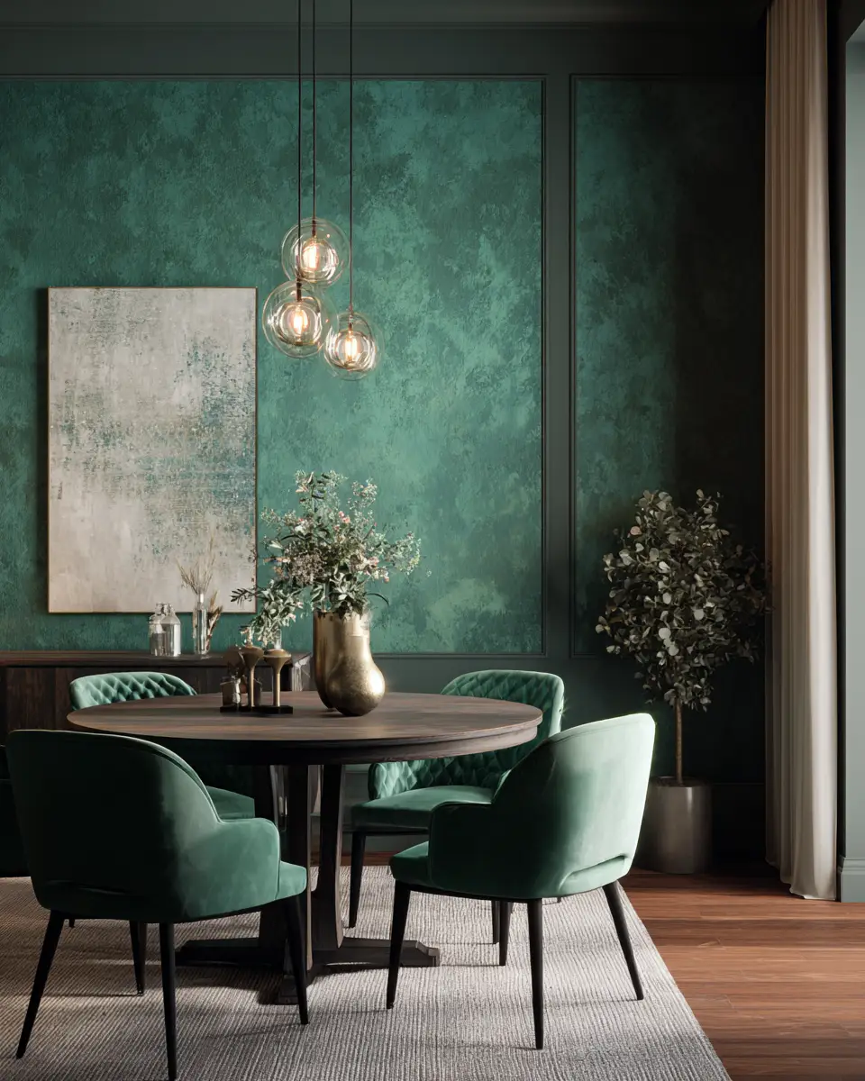 Emerald Green Dining Room Decor Ideas