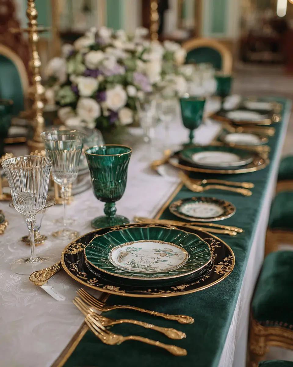 Emerald Green Dining Room Decor Ideas