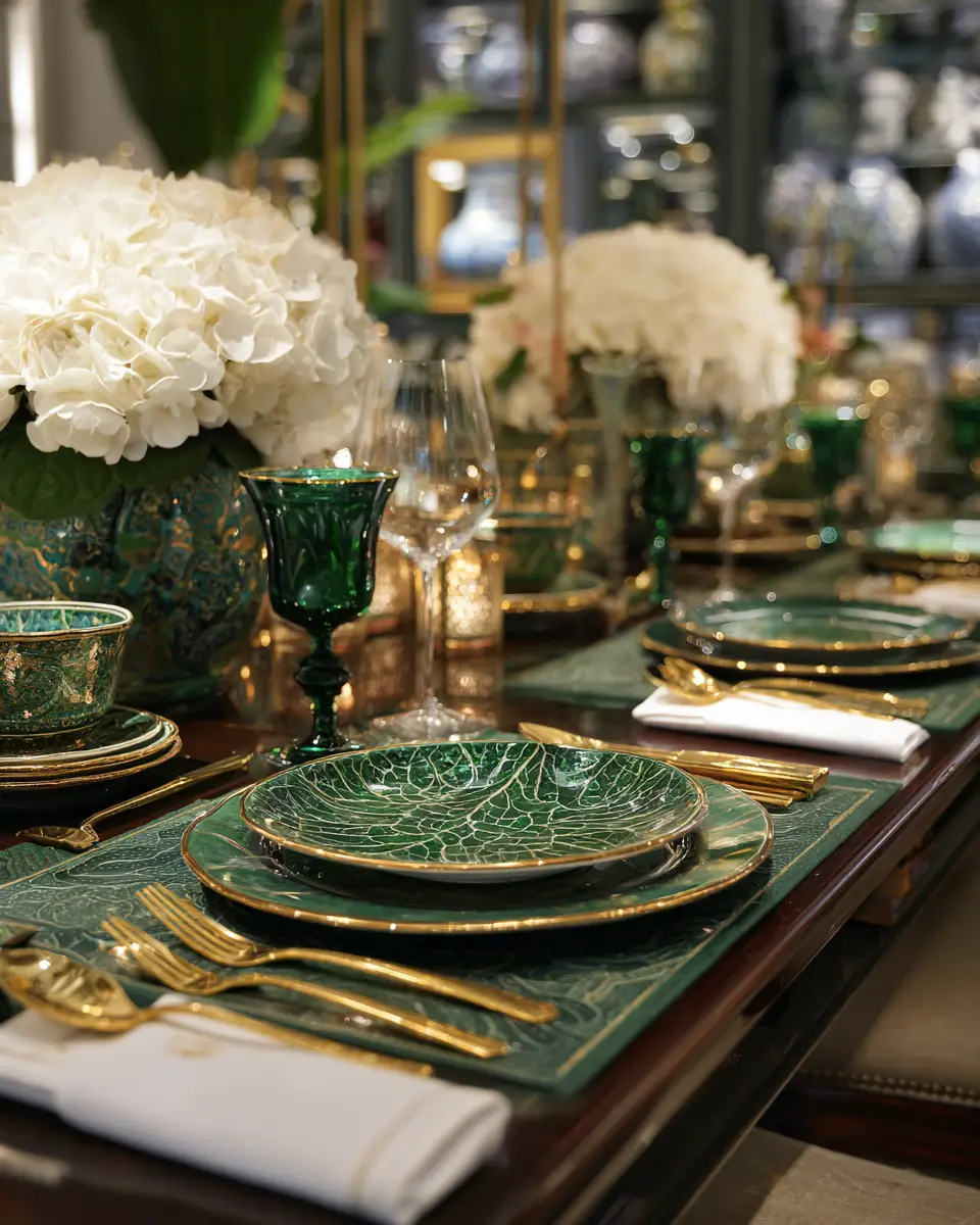 Emerald Green Dining Room Decor Ideas