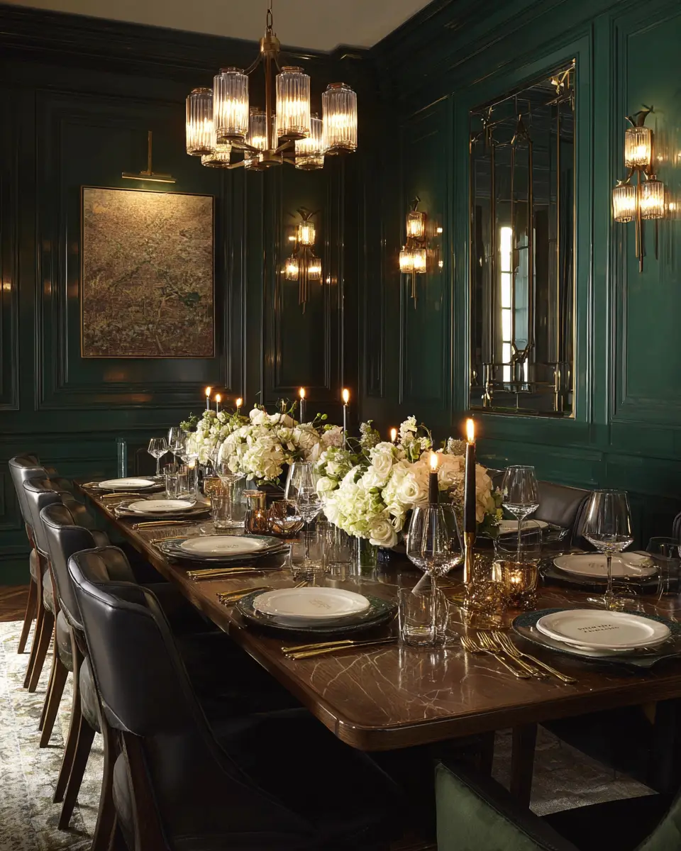 Emerald Green Dining Room Decor Ideas