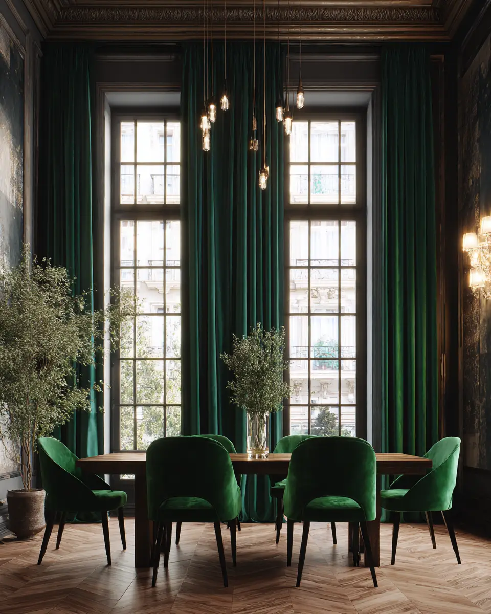 Emerald Green Dining Room Decor Ideas
