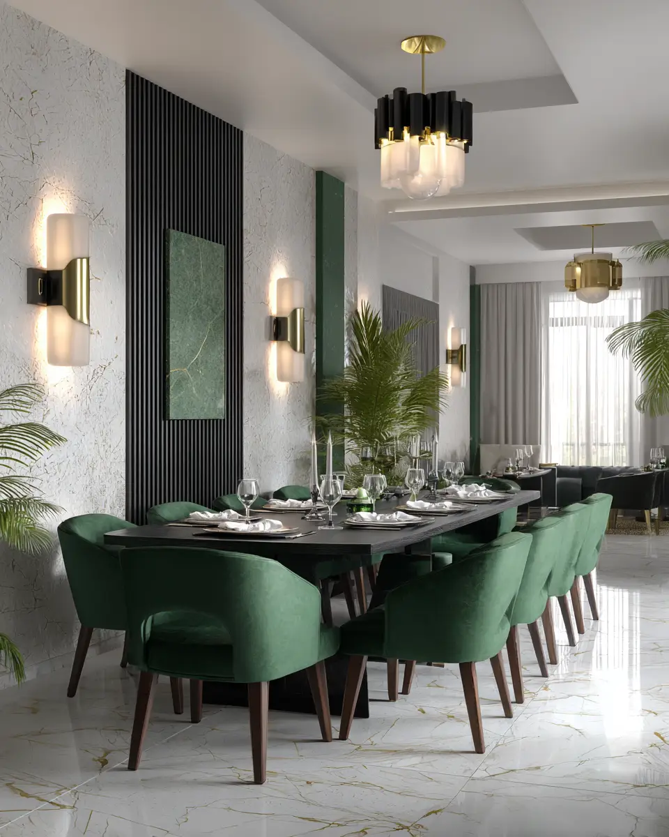 Emerald Green Dining Room Decor Ideas