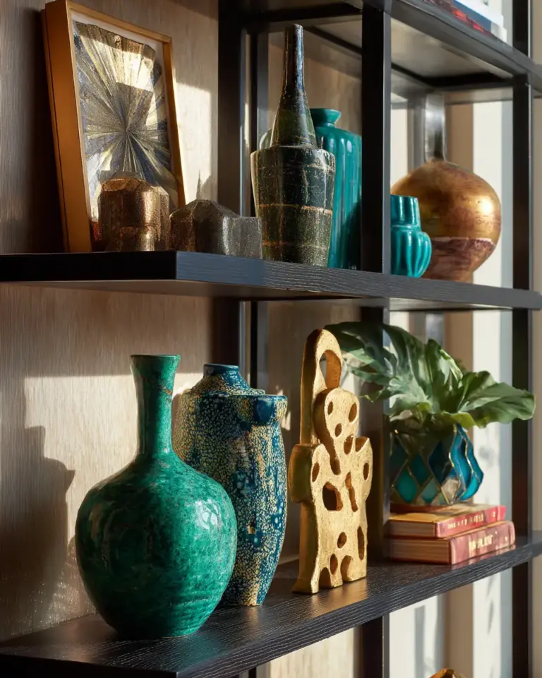 Emerald Green Eclectic Living Room Decor Ideas - Featured