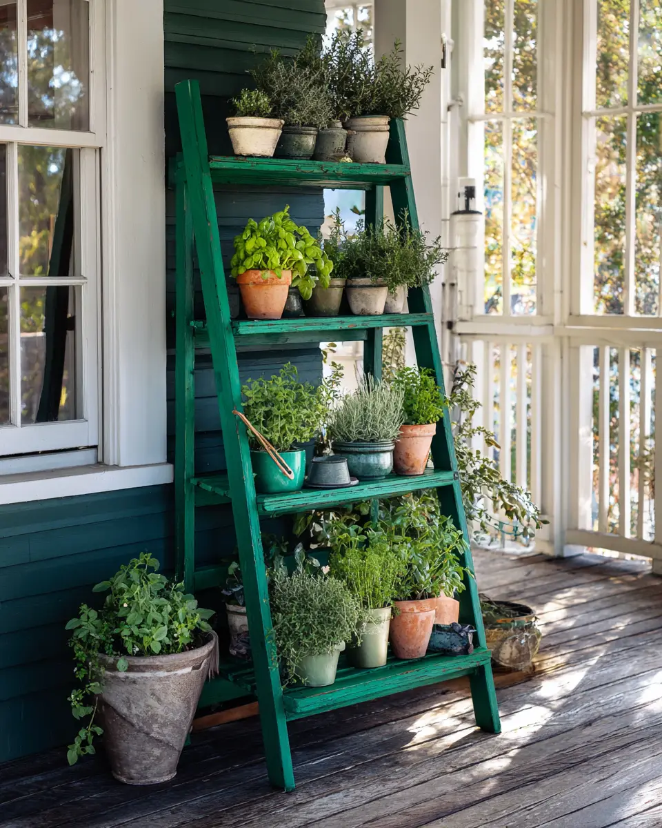 Emerald Green Farmhouse Porch Decor Ideas