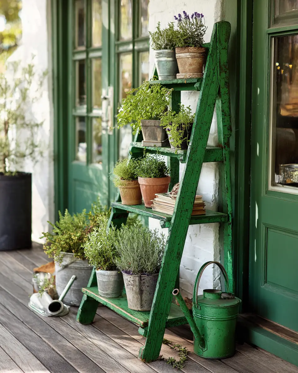 Emerald Green Farmhouse Porch Decor Ideas