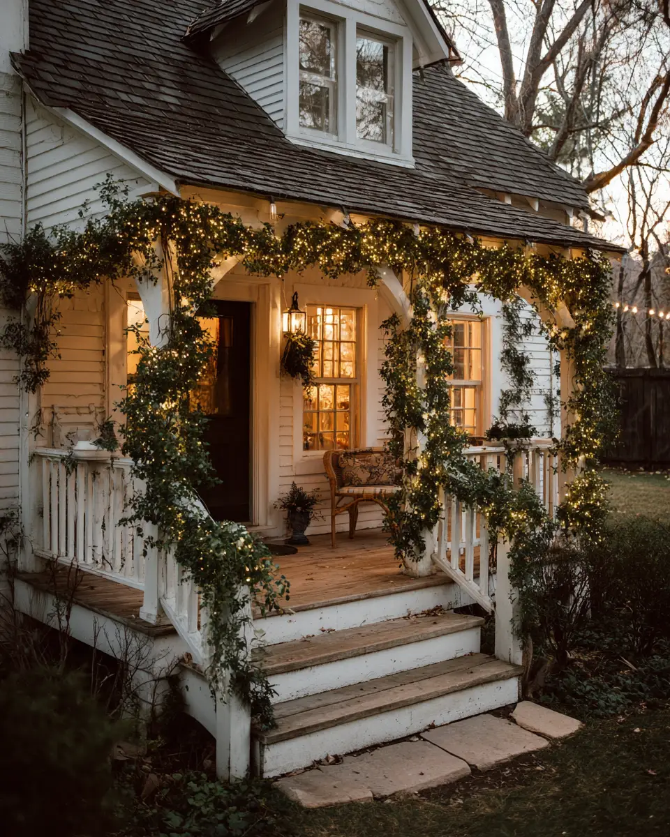 Emerald Green Farmhouse Porch Decor Ideas