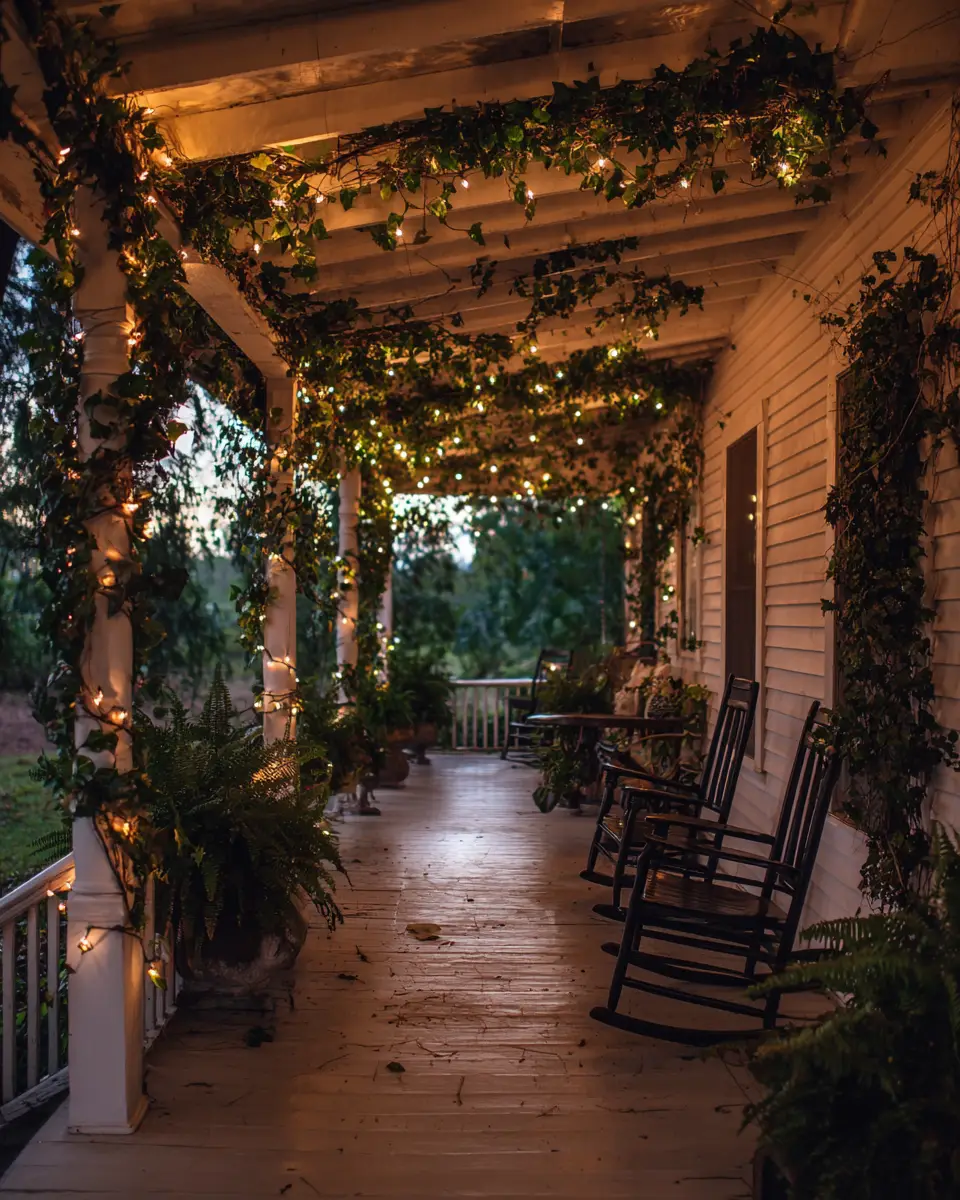 Emerald Green Farmhouse Porch Decor Ideas