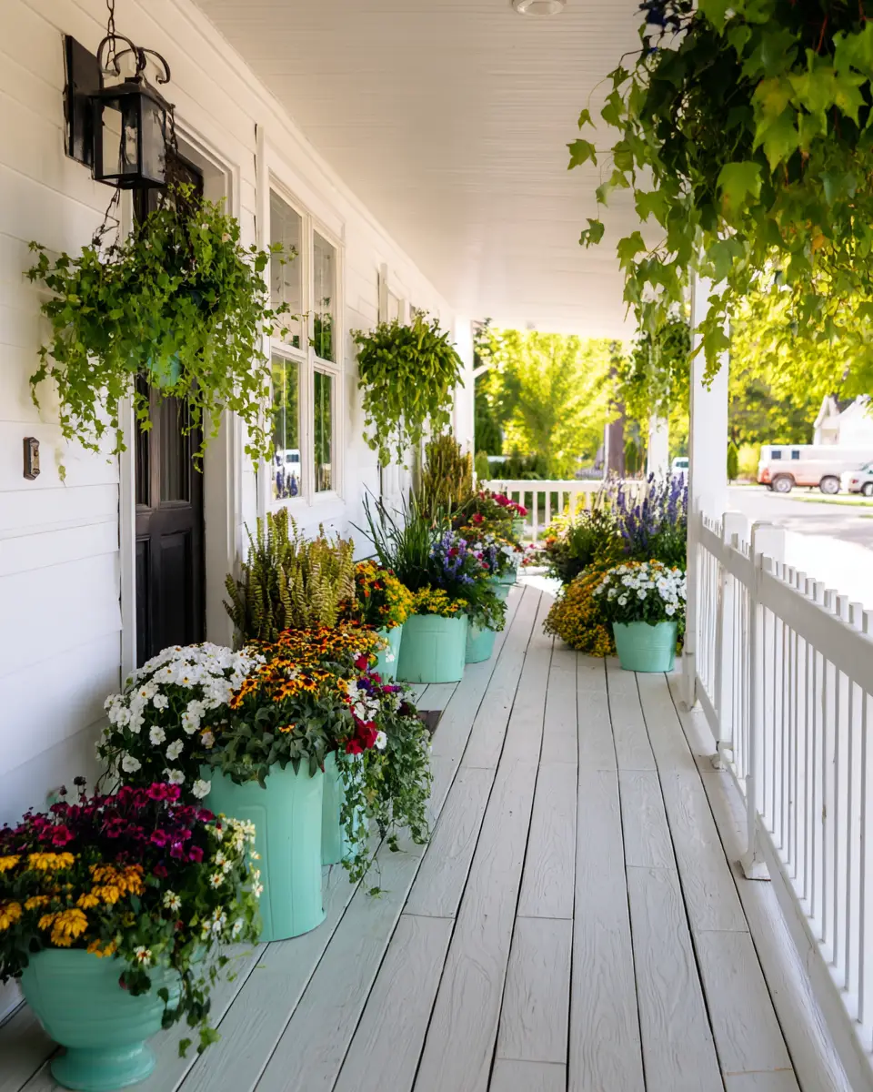 Emerald Green Farmhouse Porch Decor Ideas