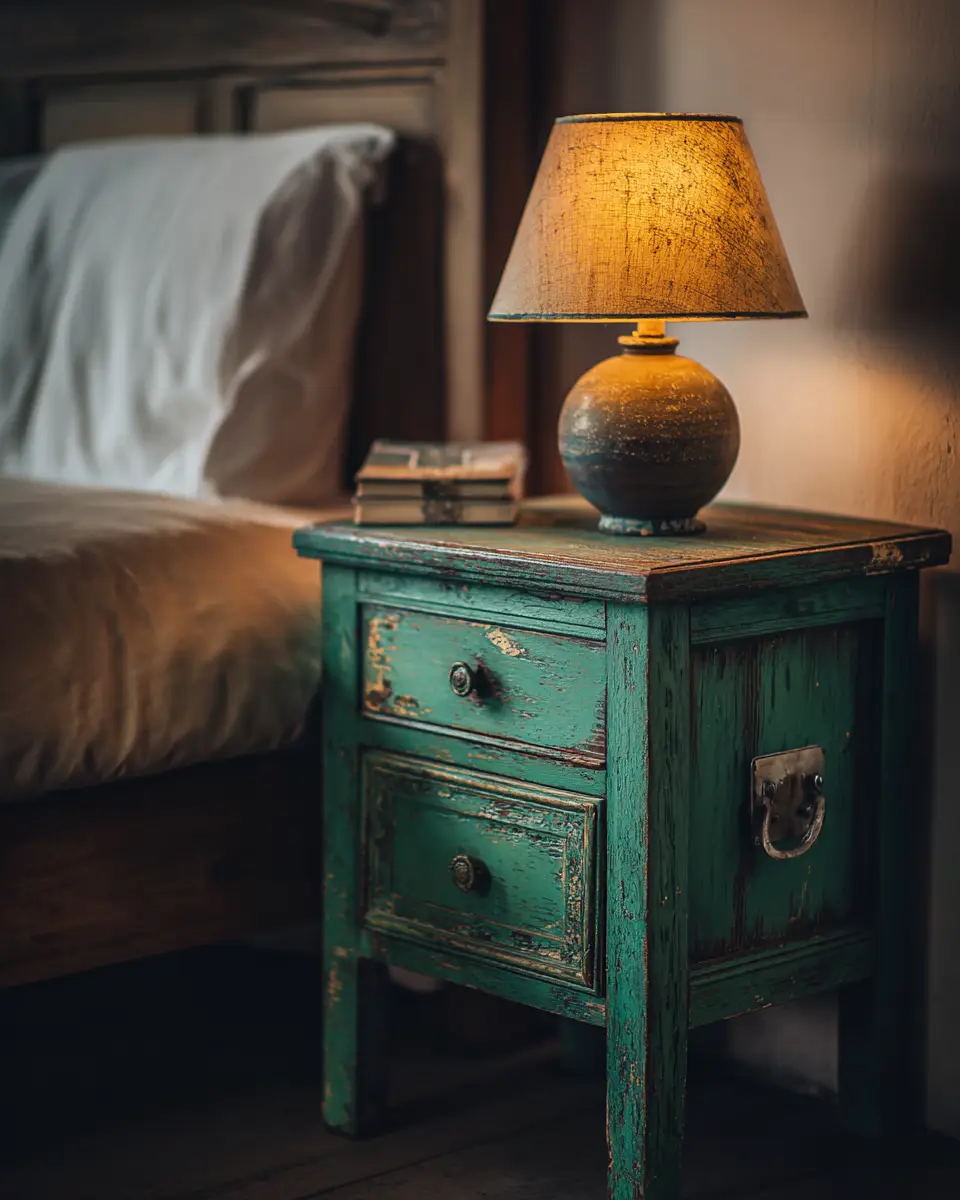 Emerald Green Rustic Bedroom Decor Ideas