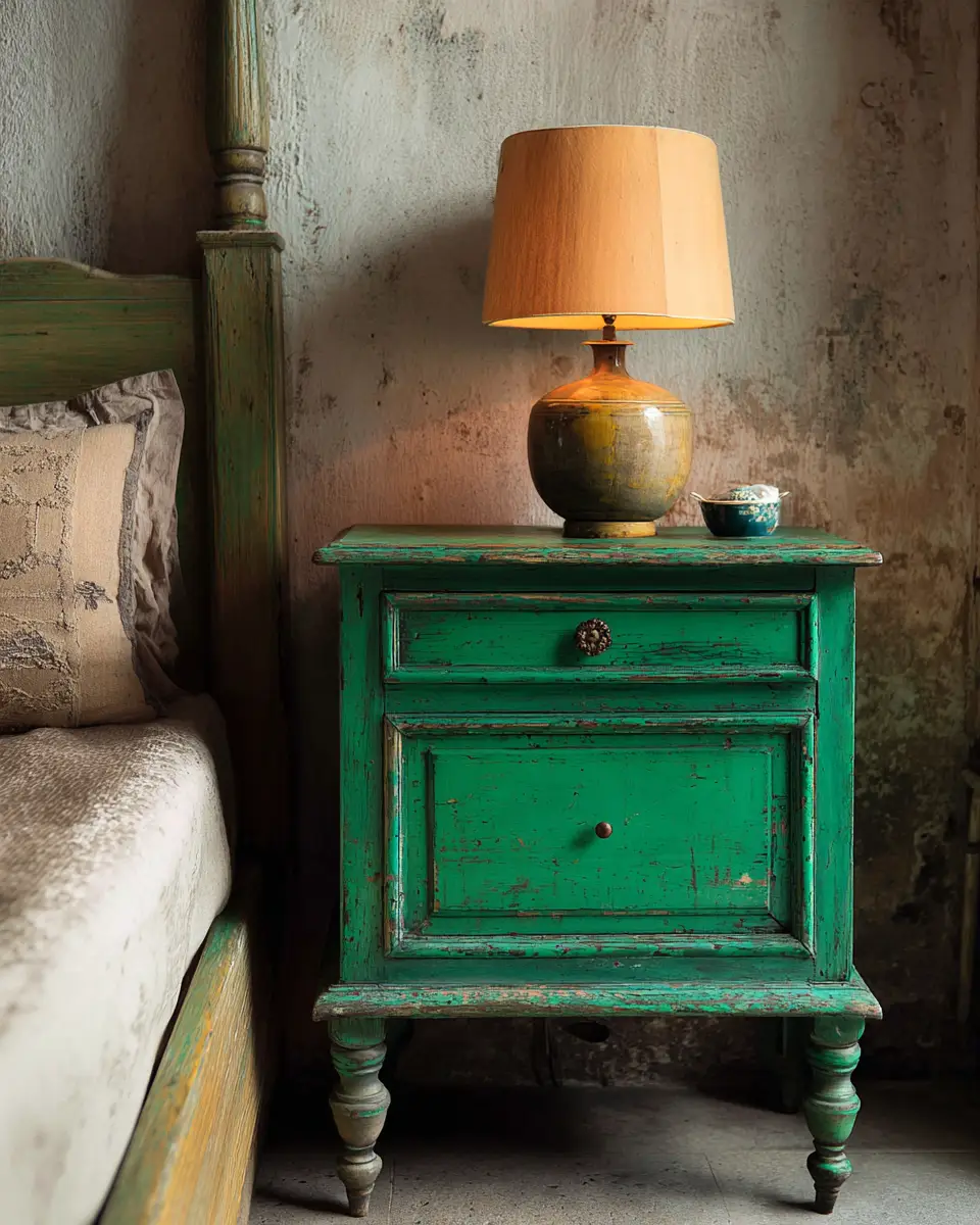 Emerald Green Rustic Bedroom Decor Ideas