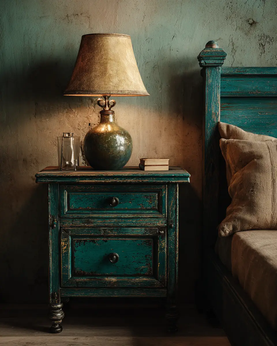 Emerald Green Rustic Bedroom Decor Ideas